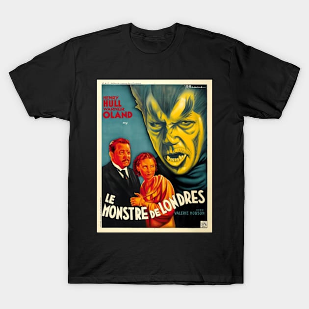 The Werewolf of London (1935) Horror Movie - French Movie Poster T-Shirt by Desert Owl Designs